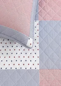 Ithaca Americana Stripe Cotton Quilt Set