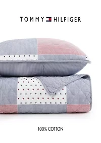 Ithaca Americana Stripe Cotton Quilt Set