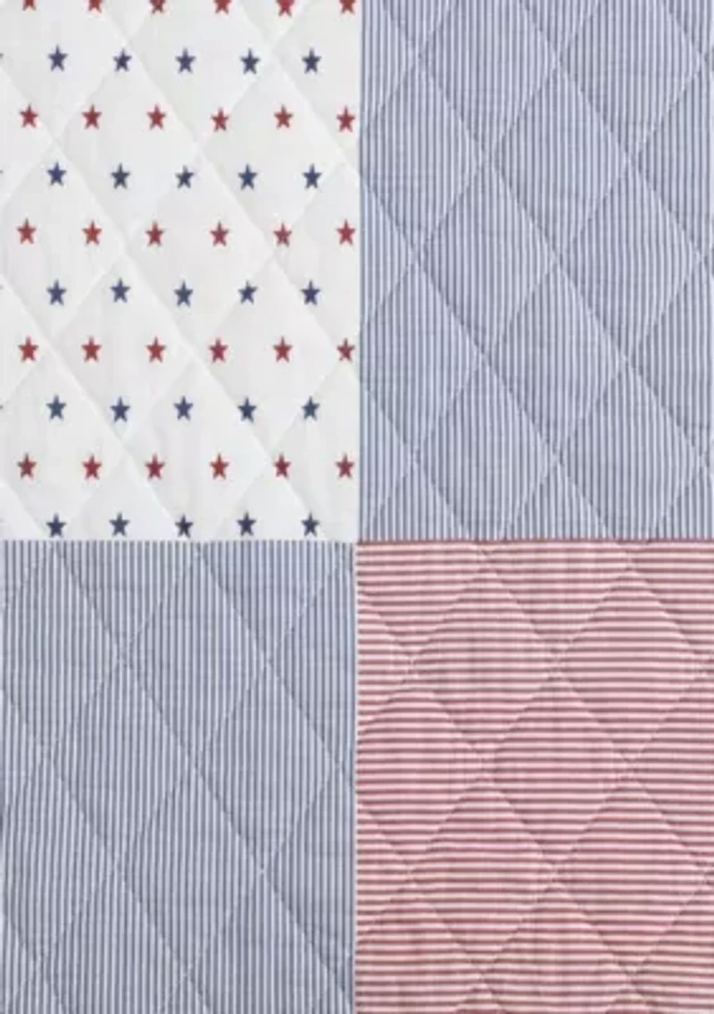 Ithaca Americana Stripe Cotton Quilt Set