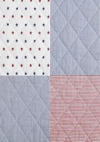 Ithaca Americana Stripe Cotton Quilt Set