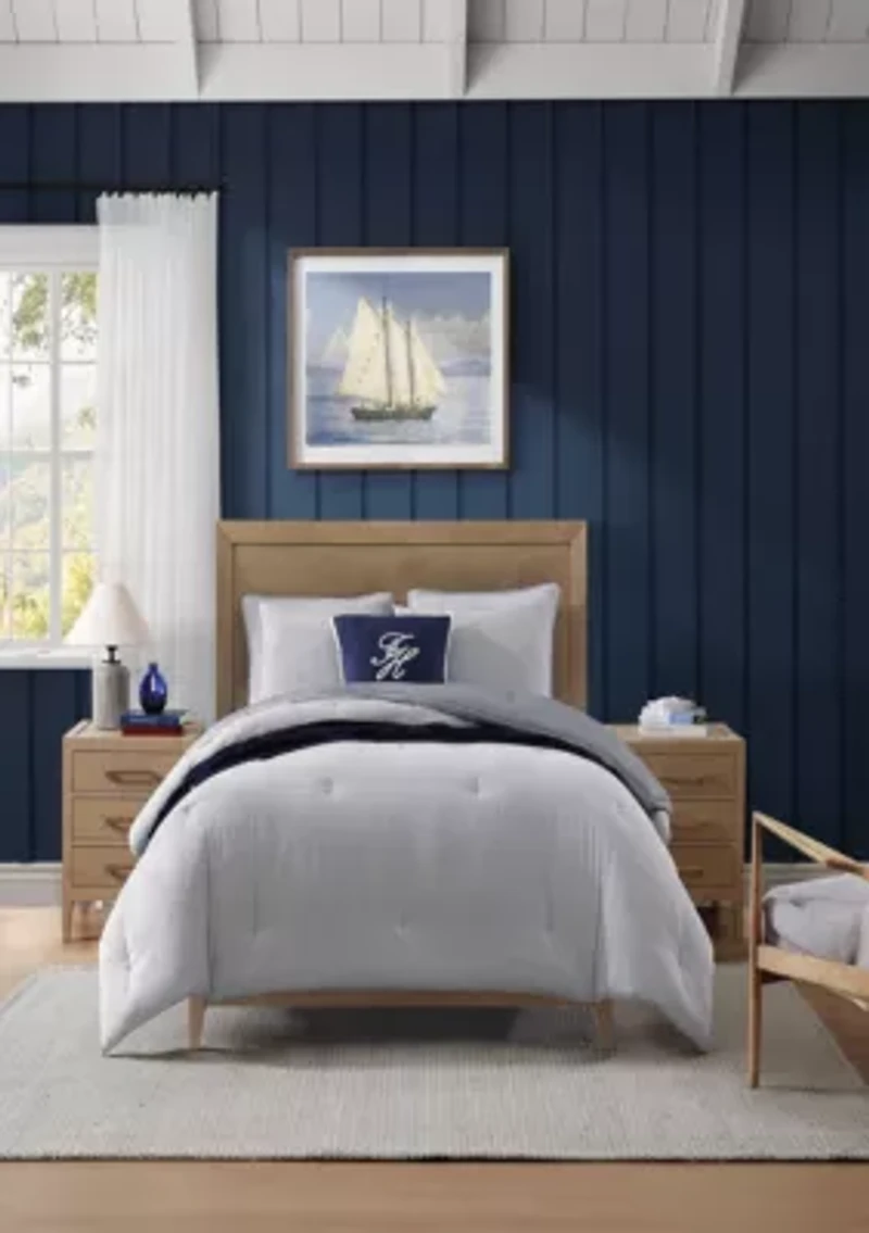 Sandbar Stripe Textured Cotton Comforter Set