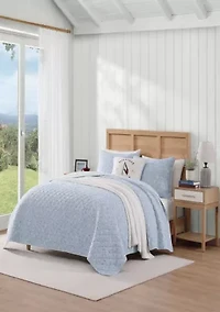 Boating Flags Stripe Cotton Quilt Set