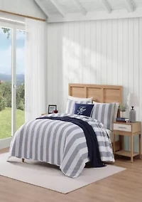 Capri Stripe Cotton Quilt Set