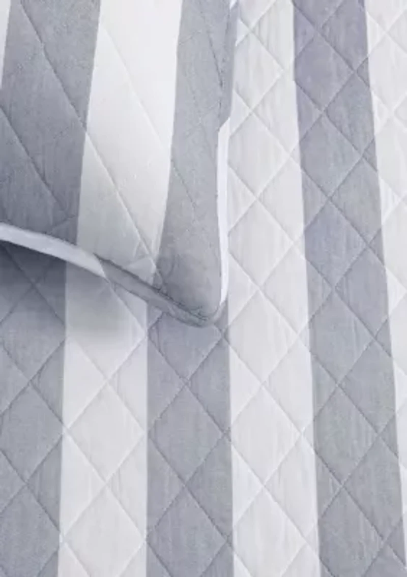 Capri Stripe Cotton Quilt Set