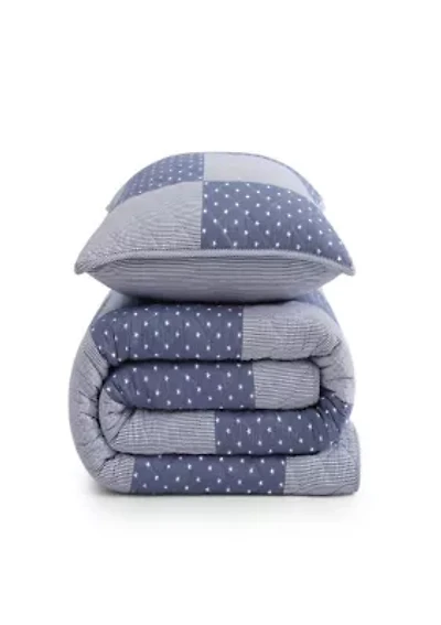 Ithaca Stargaze Stripe Cotton Quilt Set