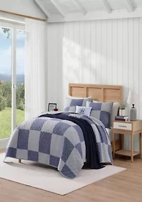 Ithaca Stargaze Stripe Cotton Quilt Set