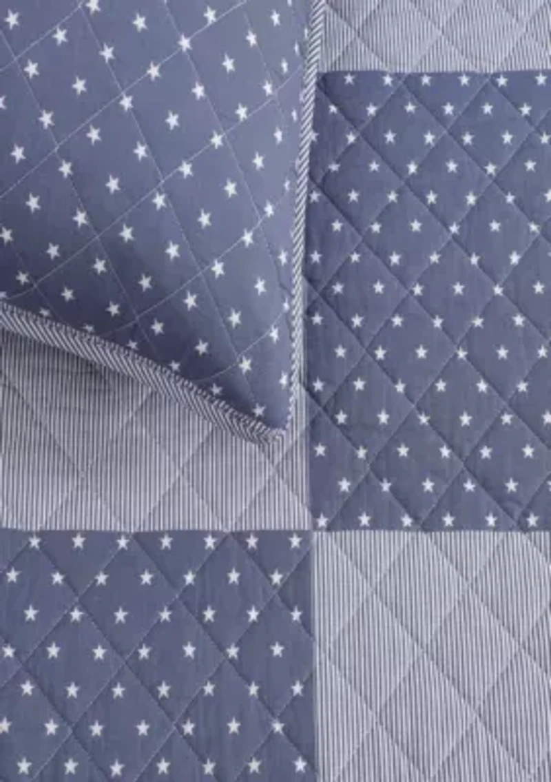 Ithaca Stargaze Stripe Cotton Quilt Set