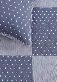 Ithaca Stargaze Stripe Cotton Quilt Set