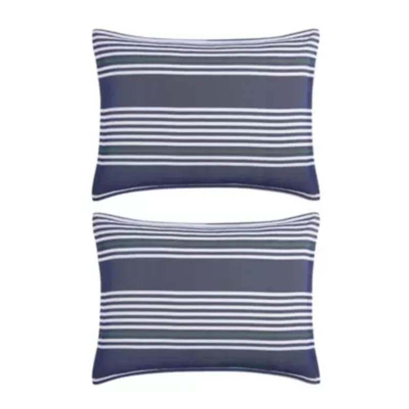 Lido Stripe Textured Microfiber Comforter Set