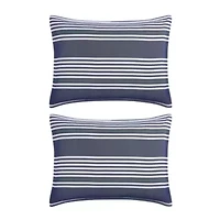 Lido Stripe Textured Microfiber Comforter Set