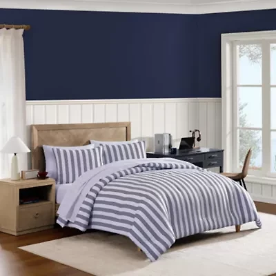 Campus Stripe Anchor Microfiber Comforter Set
