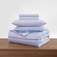 Lido Stripe Geo Microfiber Comforter Set