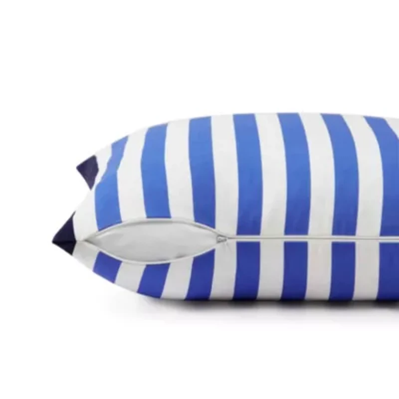 Beachfront Stripe Cotton Decorative Pillow