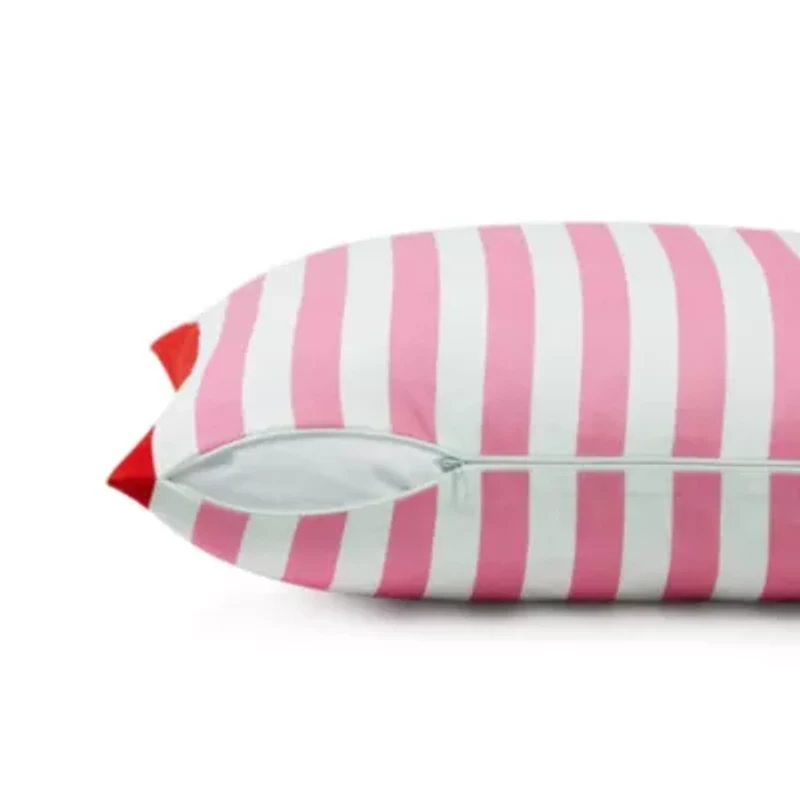 Beachfront Stripe Cotton Decorative Pillow