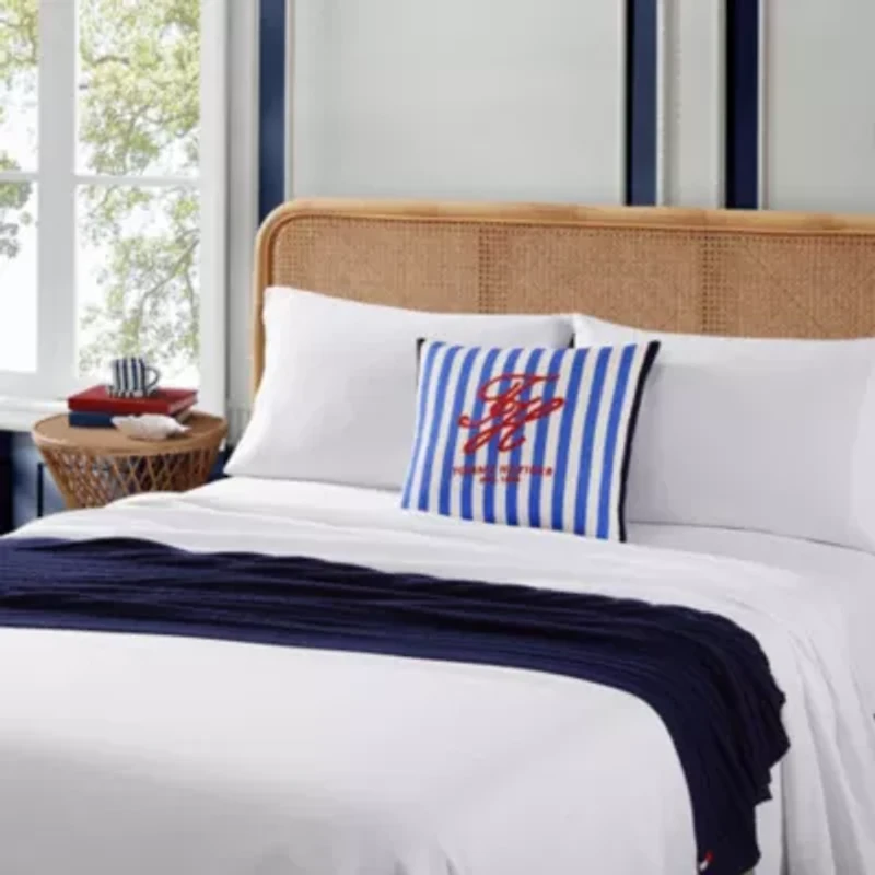 Beachfront Stripe Cotton Decorative Pillow