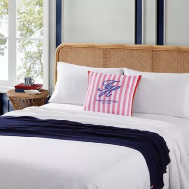 Beachfront Stripe Cotton Decorative Pillow
