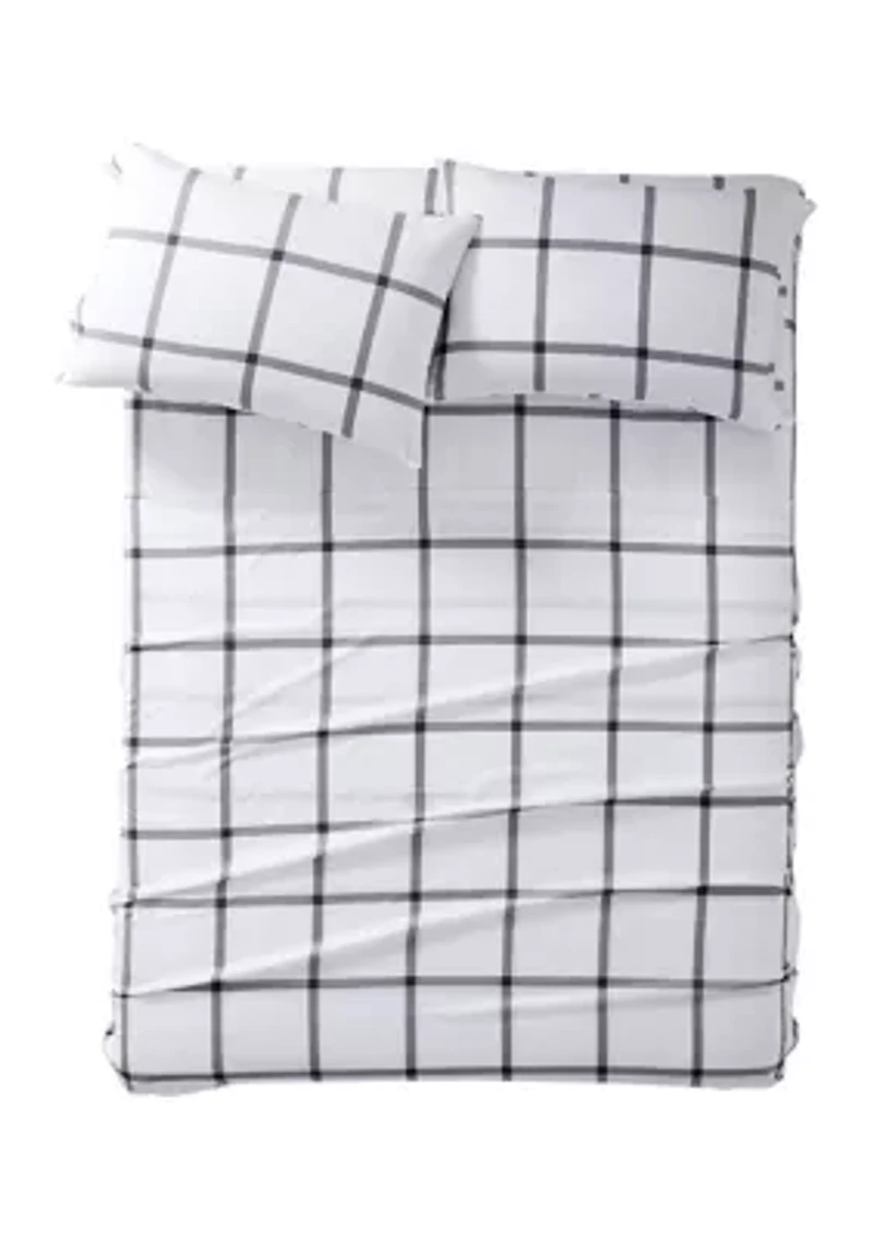 Printed Windowpane Sheet Set