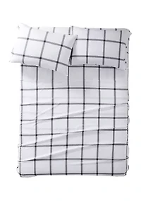 Printed Windowpane Sheet Set