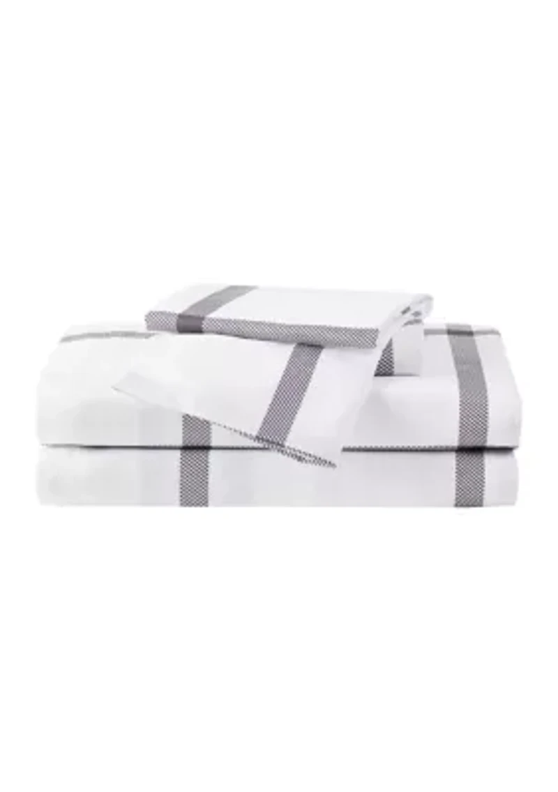 Printed Windowpane Sheet Set