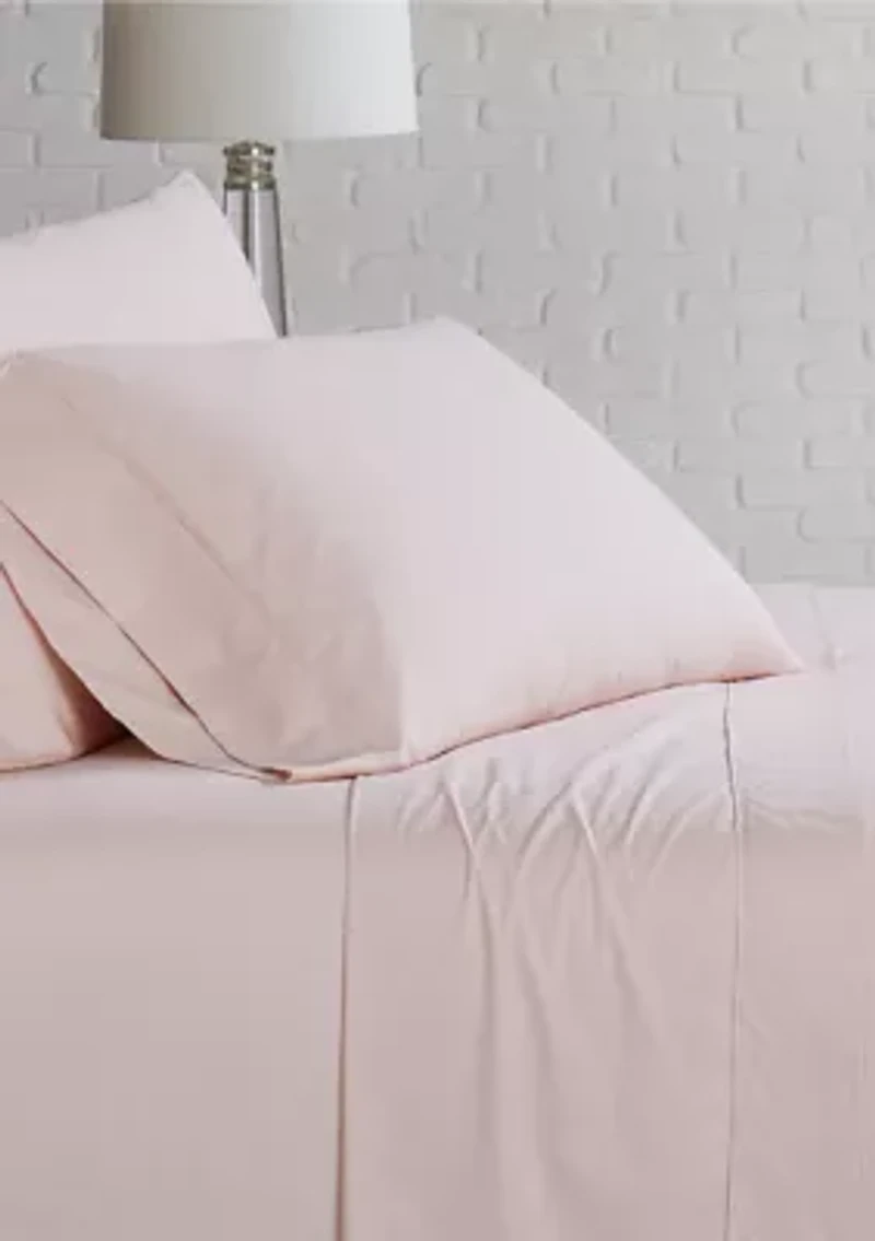 200 Thread Count Cotton Solid Percale Sheet Set