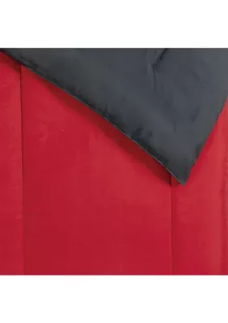 Solid Brushed Reversible Comforter Set