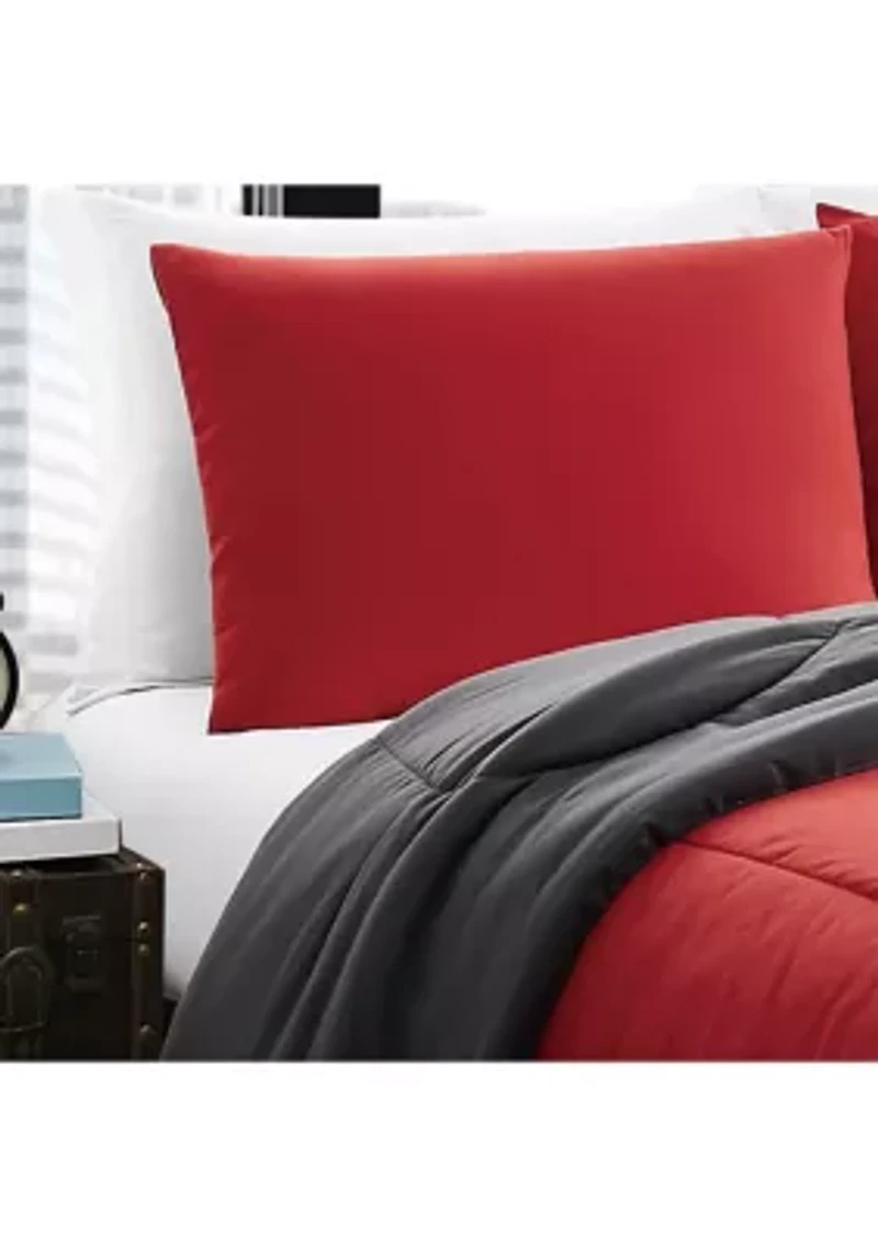 Solid Brushed Reversible Comforter Set