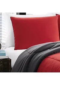 Solid Brushed Reversible Comforter Set