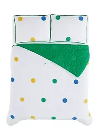 Textured Pom Quilt Set