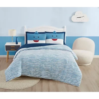 My World Happy Shark 5 Piece Twin Bed a Bag