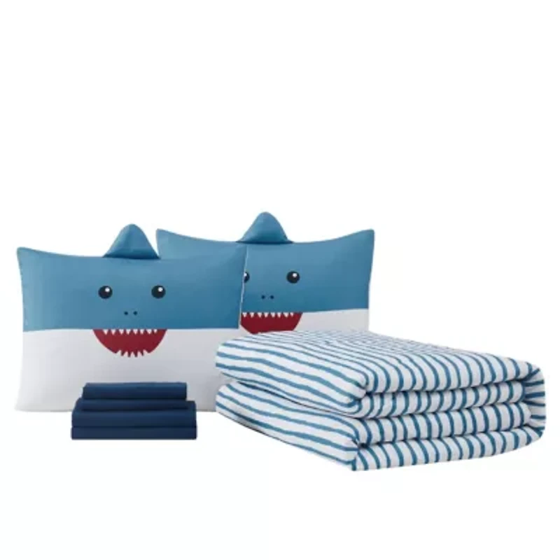 My World Happy Shark 5 Piece Twin Bed a Bag