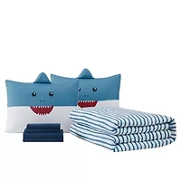 My World Happy Shark 5 Piece Twin Bed a Bag