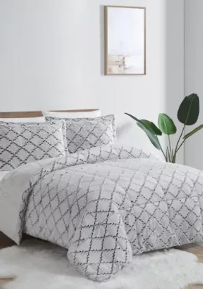 Textured Ogee Comforter Set