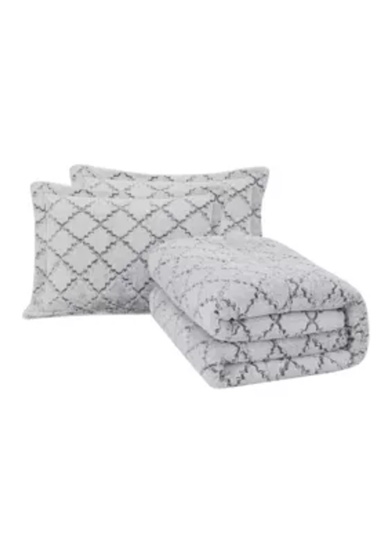 Textured Ogee Comforter Set