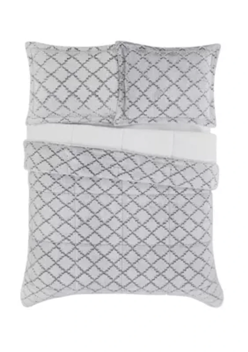 Textured Ogee Comforter Set