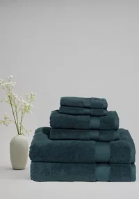 Royal Velvet Signature Solid Green 6 Piece Towel Set