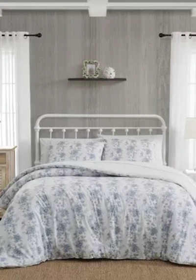 The Farmhouse by Rachel Ashwell British Rose King 3 Piece Comforter Set