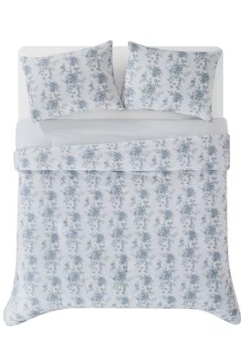 The Farmhouse by Rachel Ashwell British Rose King 3 Piece Comforter Set