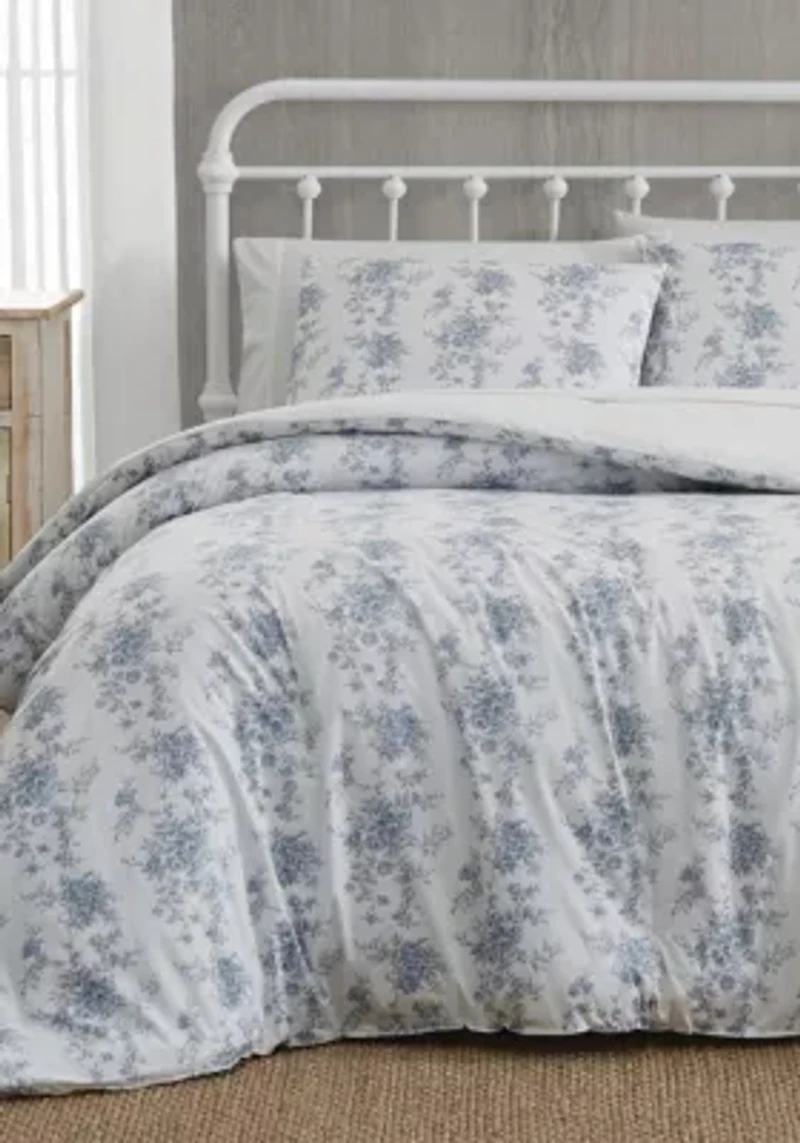 The Farmhouse by Rachel Ashwell British Rose King 3 Piece Comforter Set