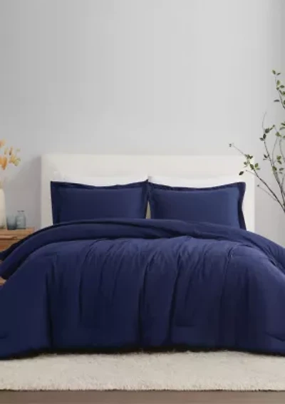Brooklyn Loom Solid 100% Linen Comforter Set
