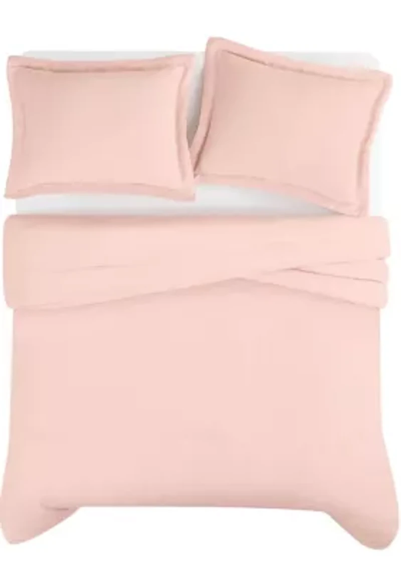 Brooklyn Loom Solid 100% Linen Comforter Set