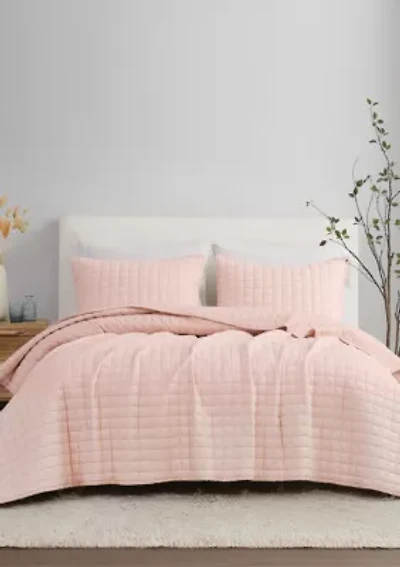 Brooklyn Loom Solid 100% Linen Quilt Set