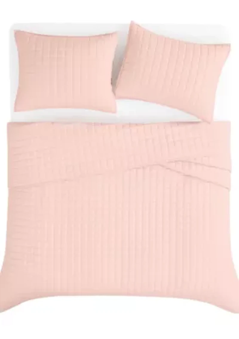 Brooklyn Loom Solid 100% Linen Quilt Set