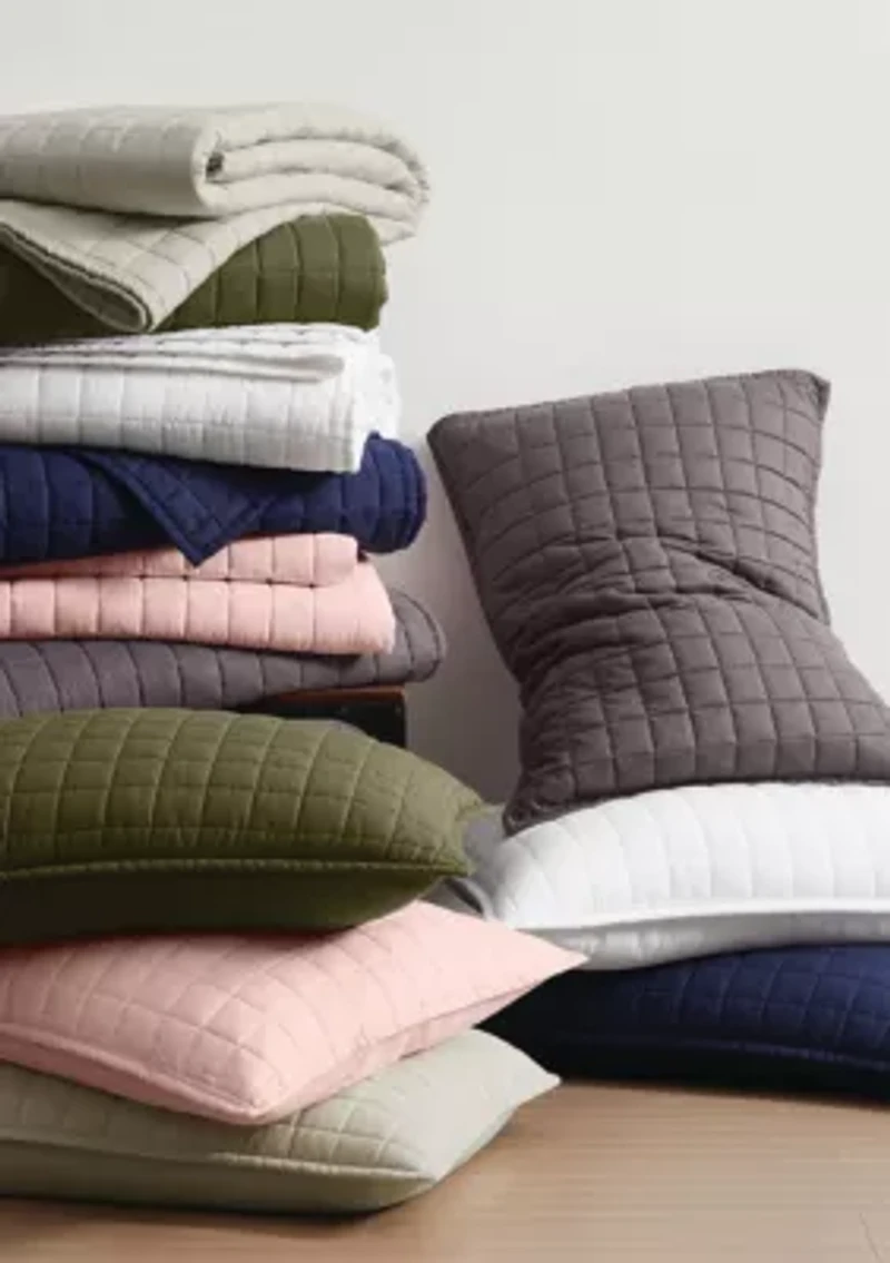 Brooklyn Loom Solid 100% Linen Quilt Set