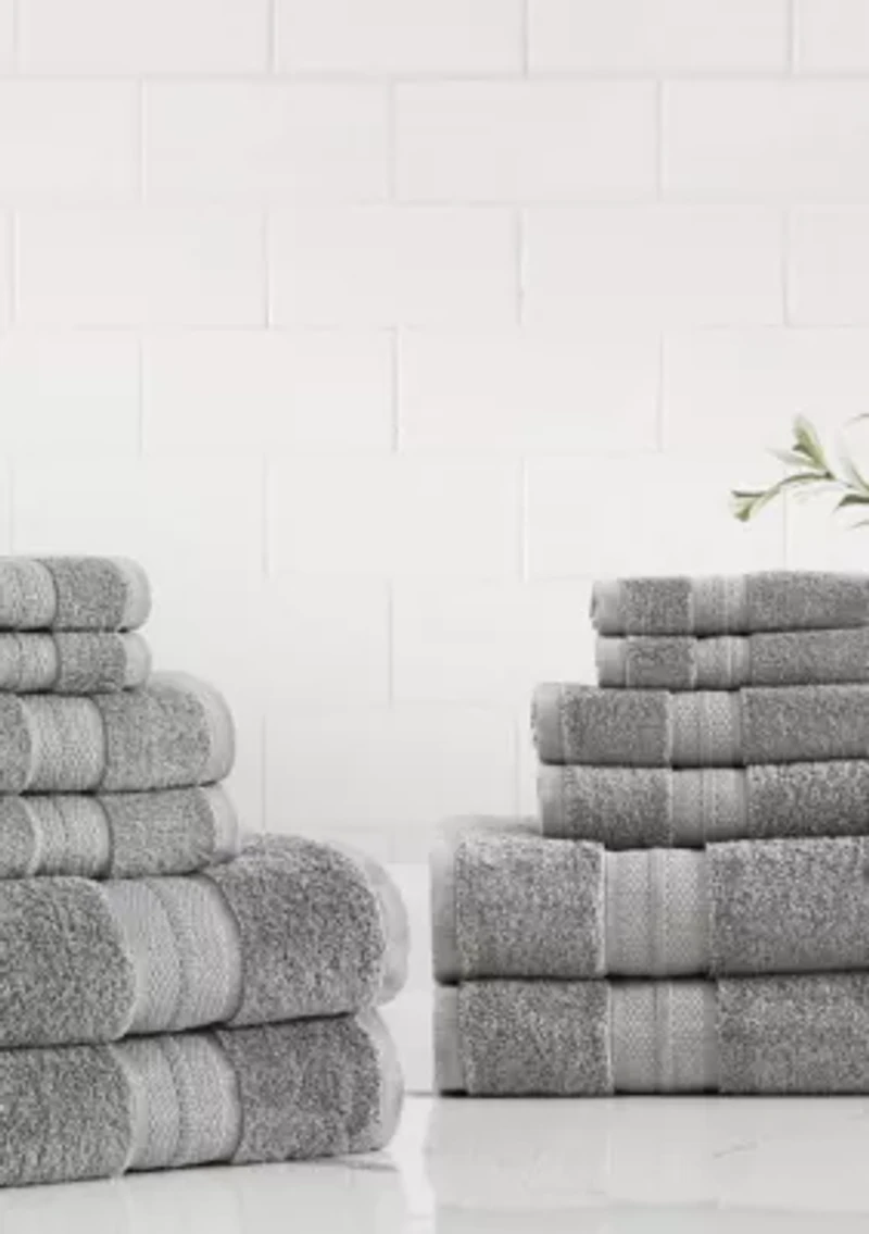 London Fog Signature Solid 12 Piece Towel Set