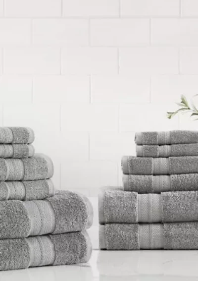 London Fog Signature Solid 12 Piece Towel Set