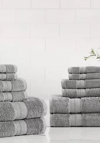 London Fog Signature Solid 12 Piece Towel Set