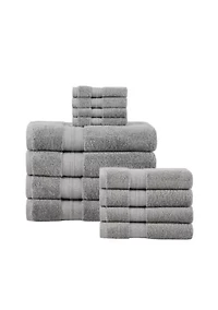 London Fog Signature Solid 12 Piece Towel Set