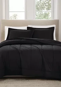 Brooklyn Loom Solid Cotton Percale Burgundy Twin/Twin XL 2 Piece Comforter Set