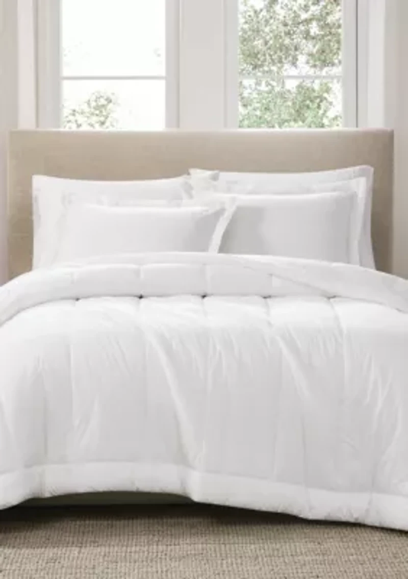 Brooklyn Loom Solid Cotton Percale Navy Twin/Twin XL 2 Piece Comforter Set