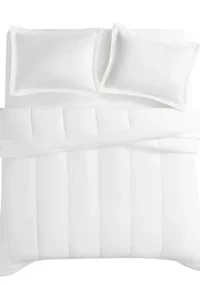 Brooklyn Loom Solid Cotton Percale Navy Twin/Twin XL 2 Piece Comforter Set